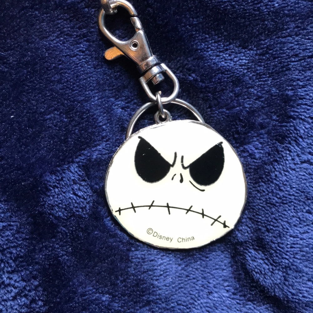 Double sided jack skellington key ring